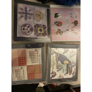 Lot Of 4 Janome Embroidery Calendar, Ornamental Motif, Pet Bird, New Zealand